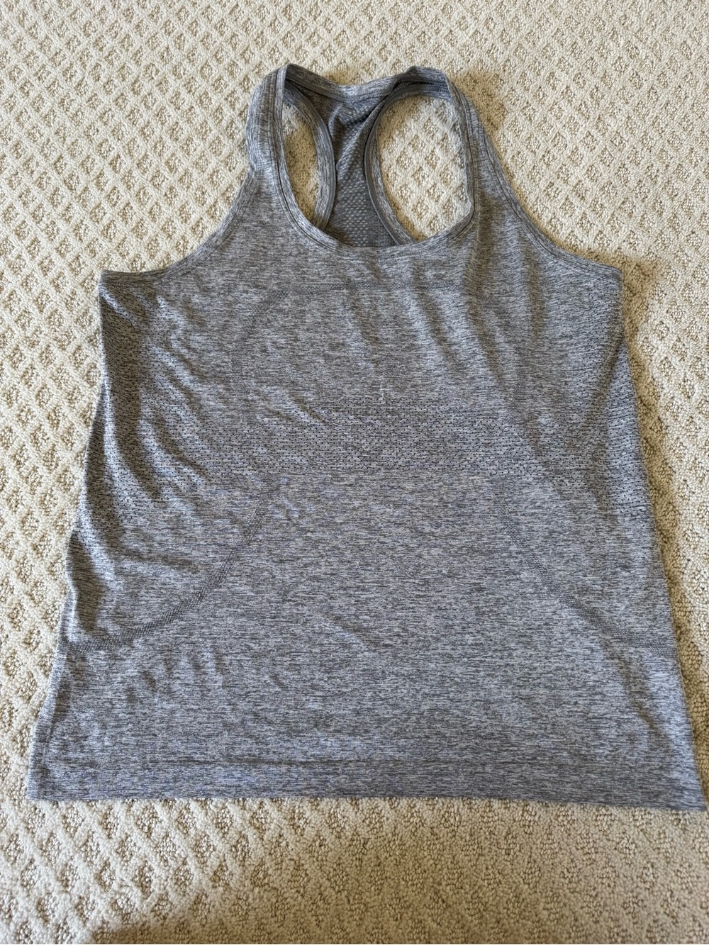 lululemon athletica Heather Gray Racerback Tank Top